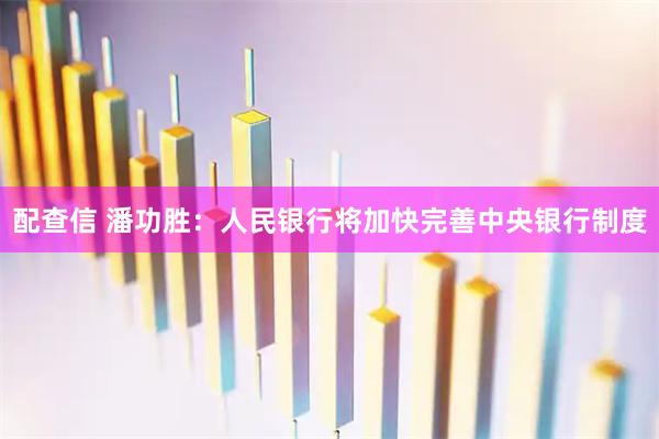 配查信 潘功胜：人民银行将加快完善中央银行制度